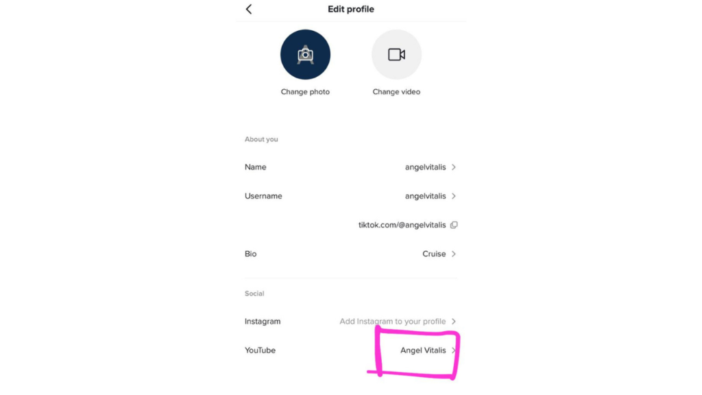 Youtube Link to your Bio