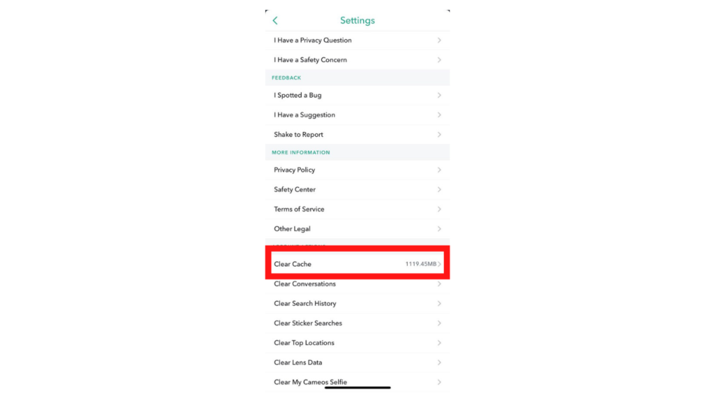 Delete Your Snapchat Cache