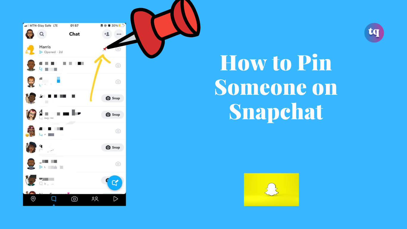 how to pin someone on snapchat