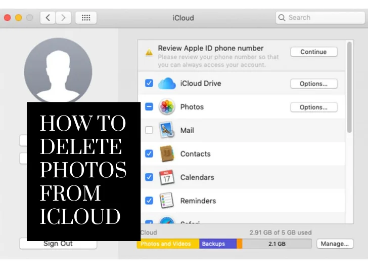 How to delete photos from iCloud