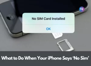 no sim card installed