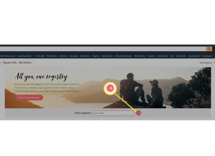 How to Find an Amazon Wedding or Baby Registry