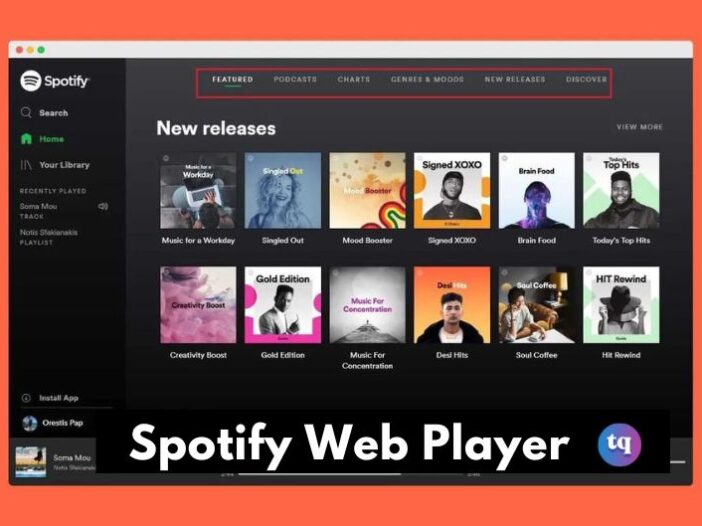 Spotify web player