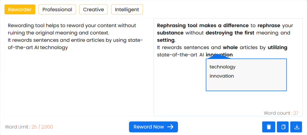 Rewording Generator