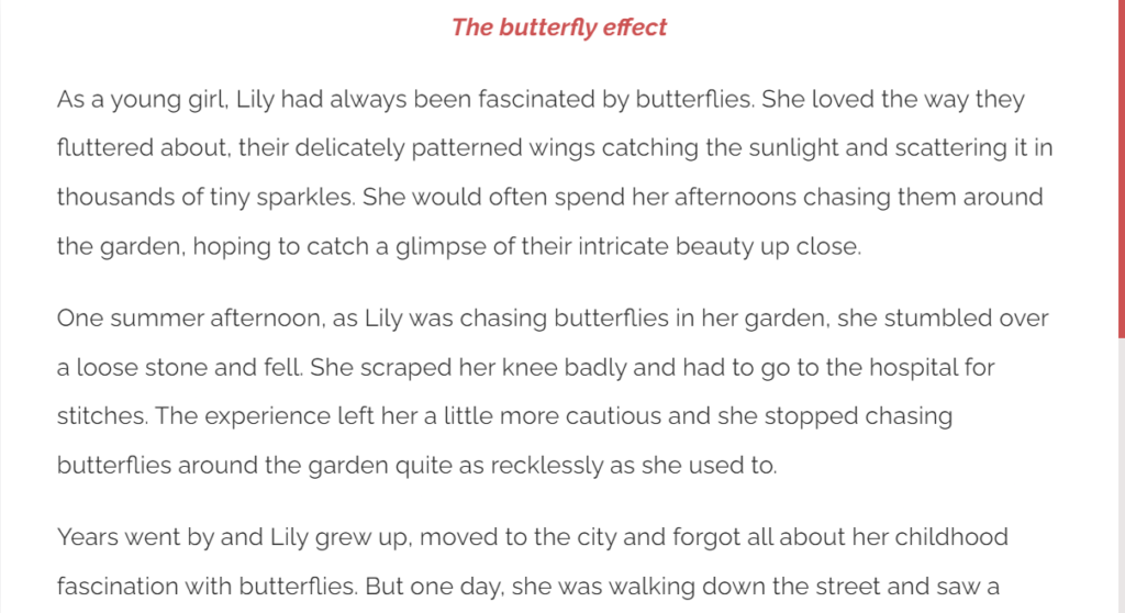 The butterfly effect