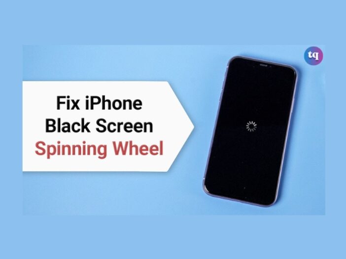 iPhone black screen spinning wheel