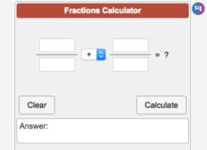 Online fraction calculators