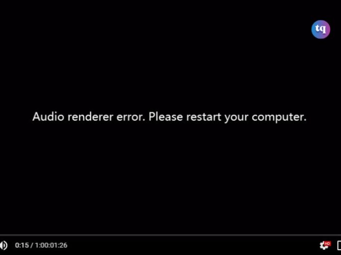 audio renderer error
