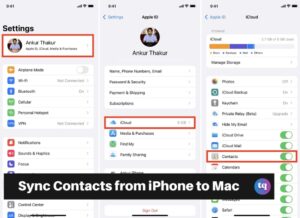 how to sync contacts from iphone to mac