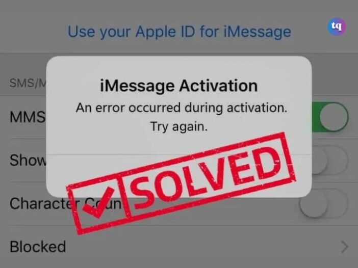 imessage activation error