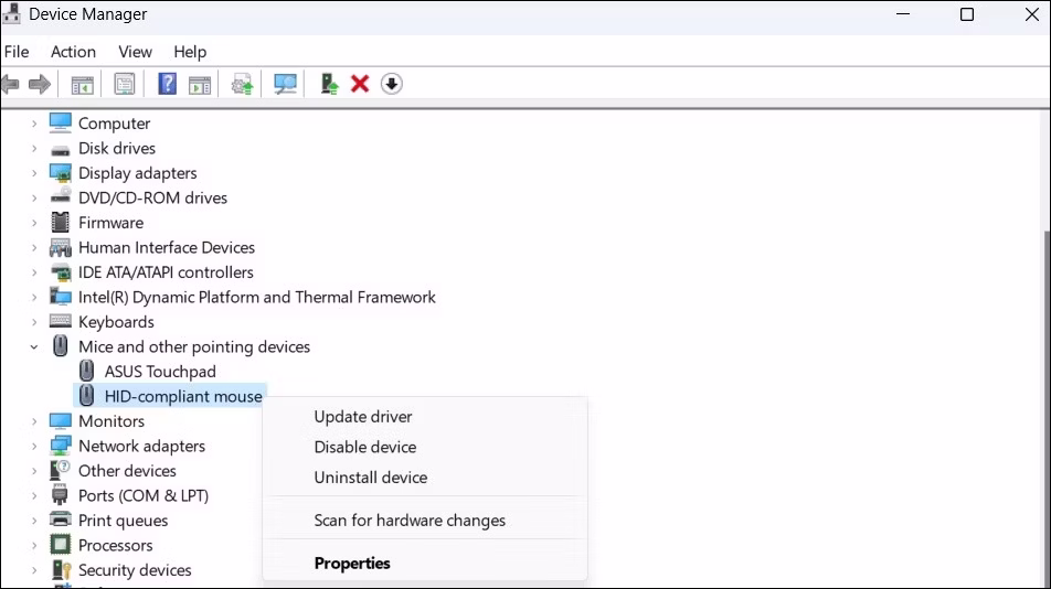 Updating mouse driver