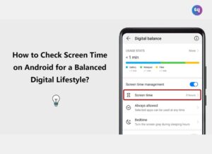 how to check screen time on android